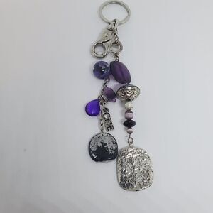 Miche Silver & Purple Colored Keychain